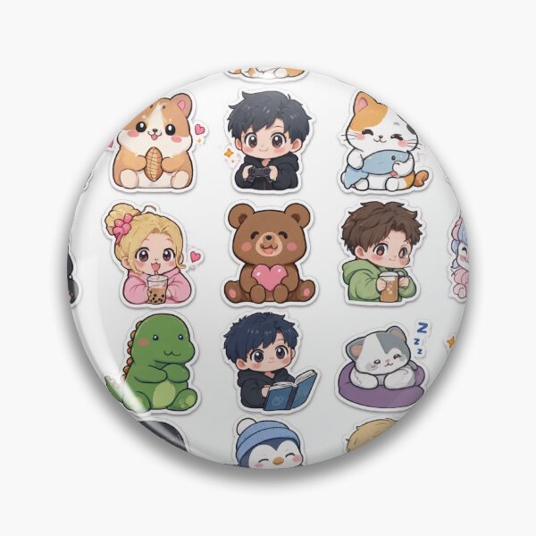 Item preview, Cute Kawaii Chibi Japanese characters beautiful love sweetheart pretty designed and sold by Vintage Designs +.
