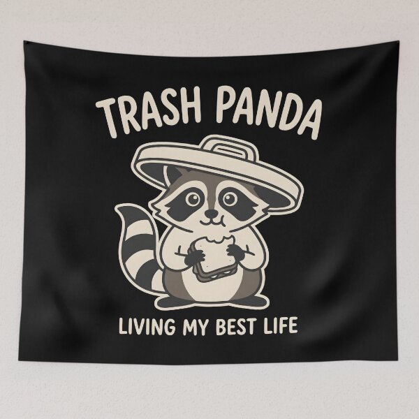 Item preview, Trash Panda Raccoon Living My Best Life | Funny Raccoon Lover designed and sold by StickerNestYou.