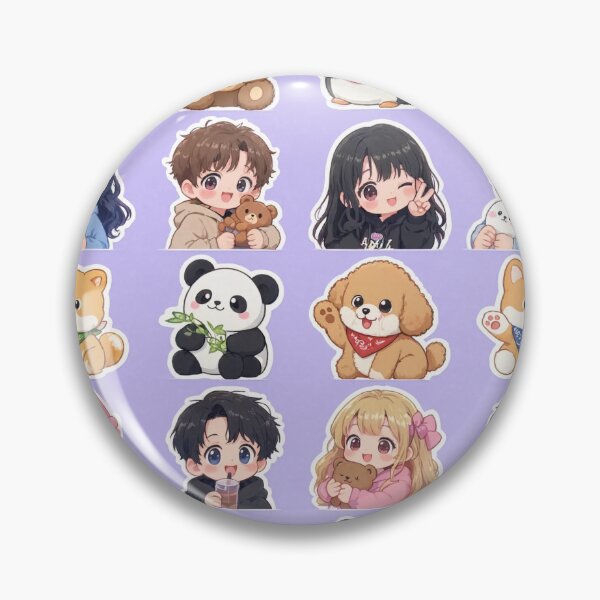 Item preview, Cute Kawaii Chibi Japanese characters beautiful love sweetheart pretty designed and sold by Vintage Designs +.