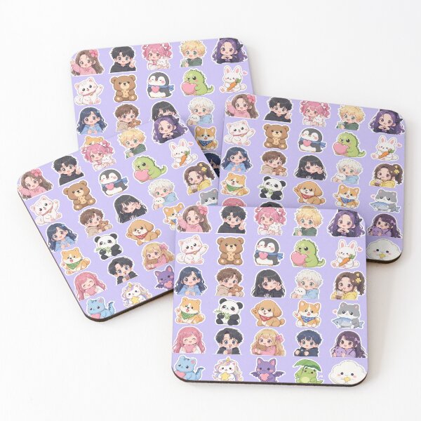 Item preview, Cute Kawaii Chibi Japanese characters beautiful love sweetheart pretty designed and sold by Vintage Designs +.
