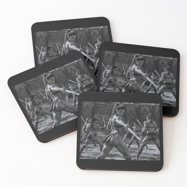 Item preview, Spartan Warrior Women Training – Black & White Ancient Greece Art   designed and sold by Ancient-Era.