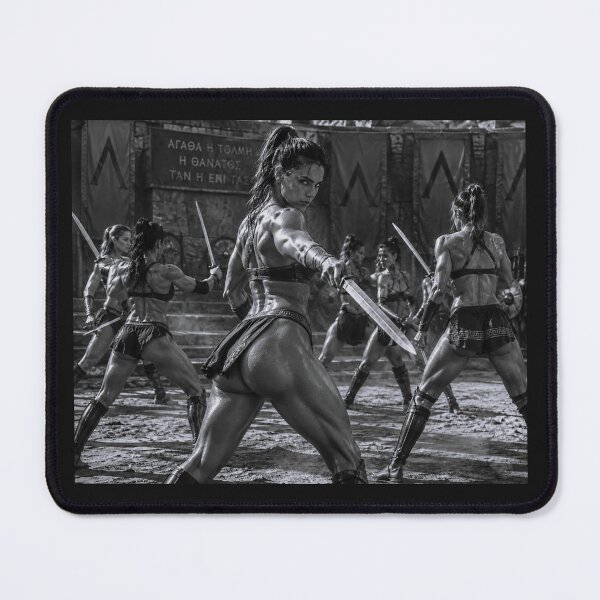 Item preview, Spartan Warrior Women Training – Black & White Ancient Greece Art designed and sold by Ancient-Era.