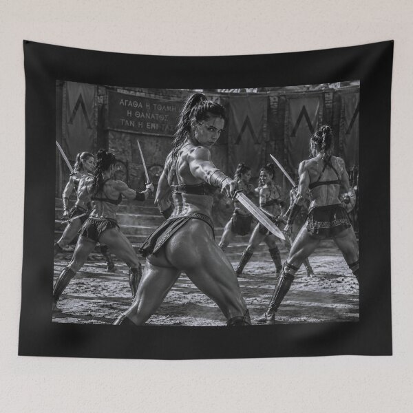 Item preview, Spartan Warrior Women Training – Black & White Ancient Greece Art   designed and sold by Ancient-Era.