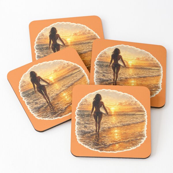Item preview, Sunrise Surfer Girl designed and sold by gotucoveredart.