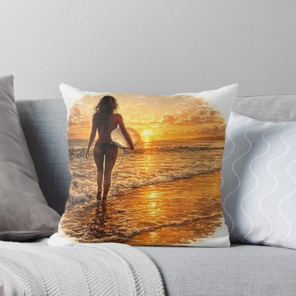 Item preview, Sunrise Surfer Girl designed and sold by gotucoveredart.