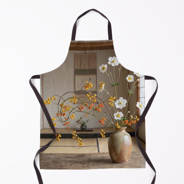 Item preview, Japanese Anemone & Bittersweet Ikebana Photography designed and sold by conohitoAI-ArtGallery.