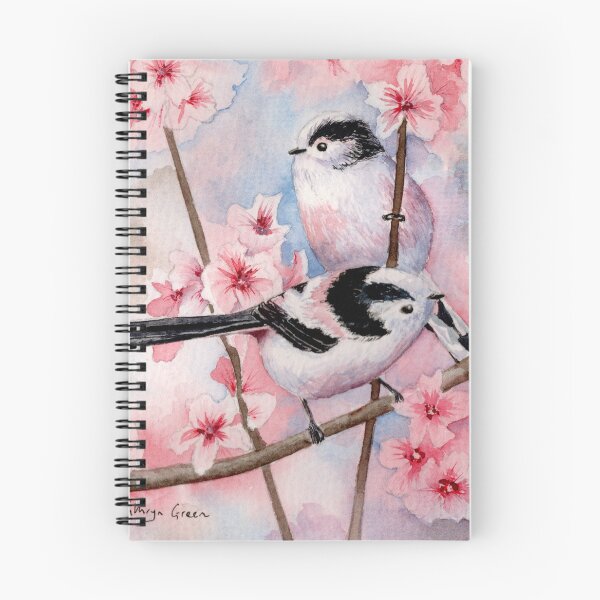 Item preview, Long Tailed Tits with blossom designed and sold by Kathryn Green.