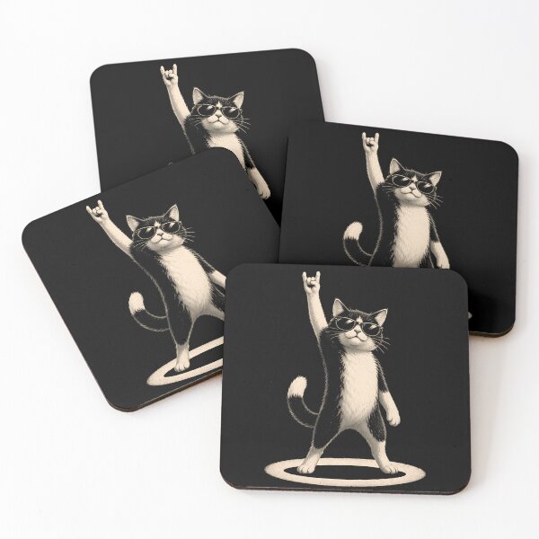 Item preview, Cool cat rocking out in sunglasses designed and sold by rafaeltto.