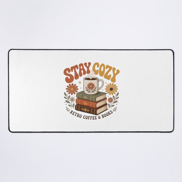 Item preview, Stay Cozy Retro Coffee Books Vintage Aesthetic designed and sold by Coffread.