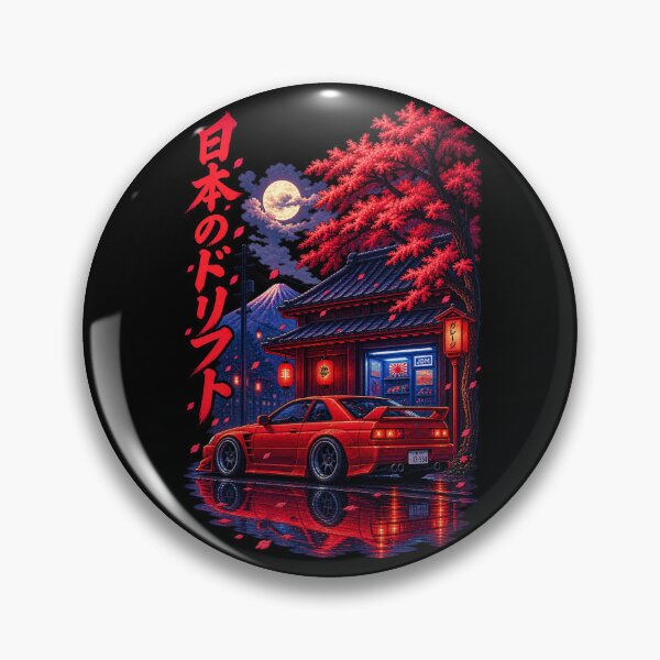 Item preview, Japanese Drift – Retro Pixel Car Culture designed and sold by BYVOK.