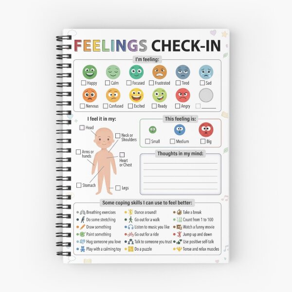 Item preview, Feelings Check-in Worksheet | Feelings Thermometer | Calming Corner | SEL designed and sold by VividRougeArt.