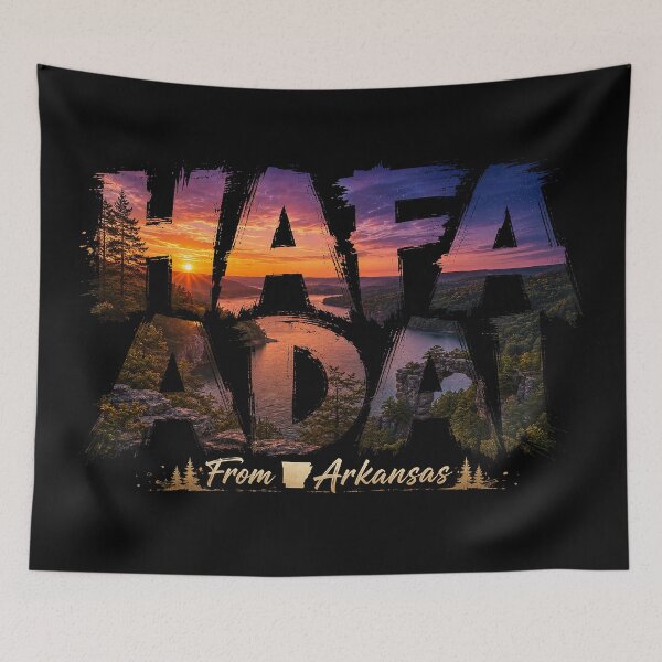 Item preview, Håfa Adai from Arkansas: Ozark Sunset & Natural State Spirit designed and sold by BlissBlvdShop.