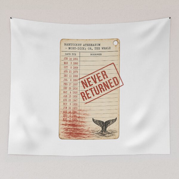 Item preview, Moby Dick: Never Returned Library Card designed and sold by Fenay Designs.