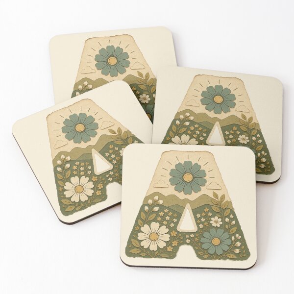 Item preview, Wildflower Mountain Letter A designed and sold by ITCHAWAWAA.