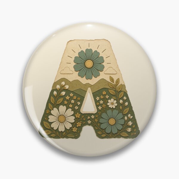 Item preview, Wildflower Mountain Letter A designed and sold by ITCHAWAWAA.