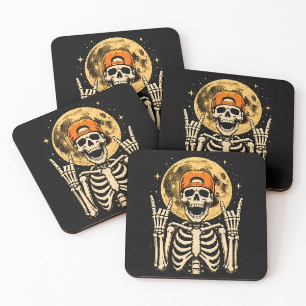 Item preview, Cool skeleton with moon and cap design halloween designed and sold by rafaeltto.