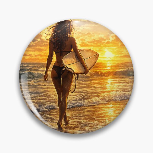 Item preview, Suset Surfer Girl designed and sold by gotucoveredart.