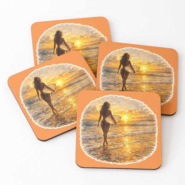 Item preview, Suset Surfer Girl designed and sold by gotucoveredart.