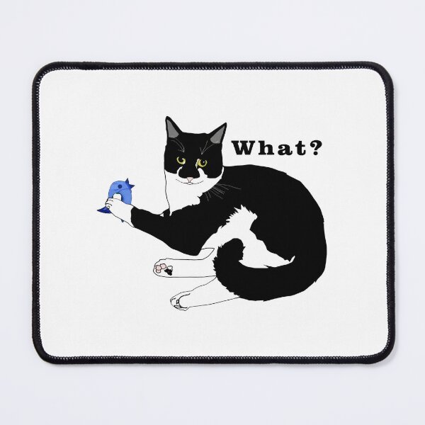 Item preview, Curious Cat Holding Bird What Funny Design designed and sold by OlyvieArt.