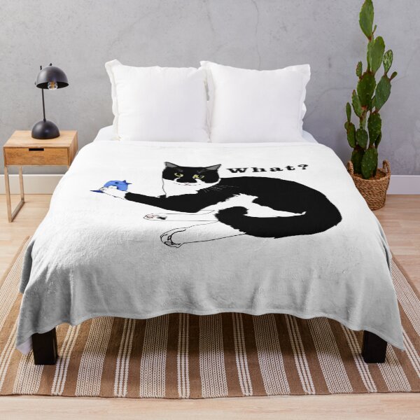 Item preview, Curious Cat Holding Bird What Funny Design designed and sold by OlyvieArt.
