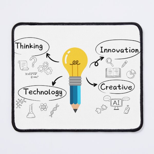 Item preview, Creative Thinking Innovation Technology Illustration designed and sold by Moody Critters.