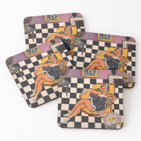 Item preview, Dancer in Armchair (Checkerboard Pattern) by Henri Matisse designed and sold by Erlin Rudho.