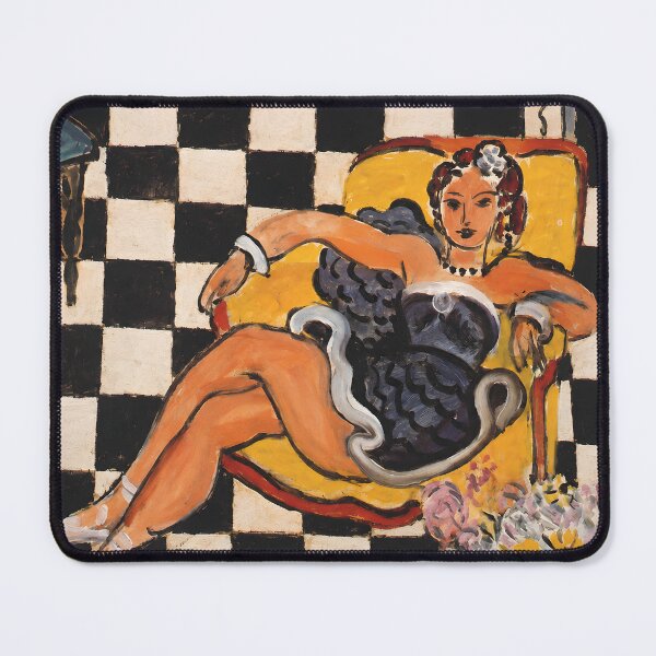 Item preview, Dancer in Armchair (Checkerboard Pattern) by Henri Matisse designed and sold by Erlin Rudho.