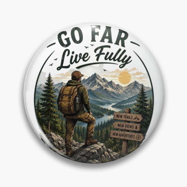 Item preview, Go Far Live Fully Hiking Adventure designed and sold by Salma.Store.