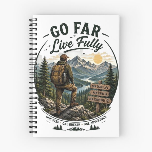 Item preview, Go Far Live Fully Hiking Adventure designed and sold by Salma.Store.