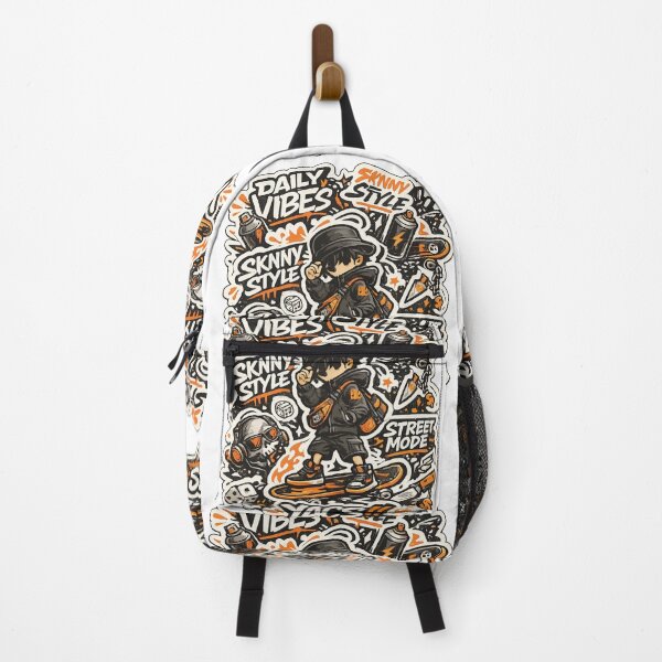 Item preview, Urban Streetwear Skate Graffiti Sticker Bomb Orange Black Graphic designed and sold by DesignArtist.ia.