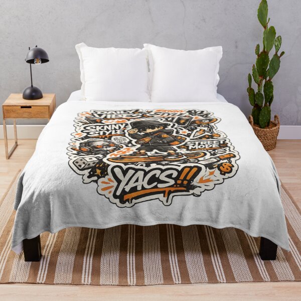 Item preview, Urban Streetwear Skate Graffiti Sticker Bomb Orange Black Graphic designed and sold by DesignArtist.ia.
