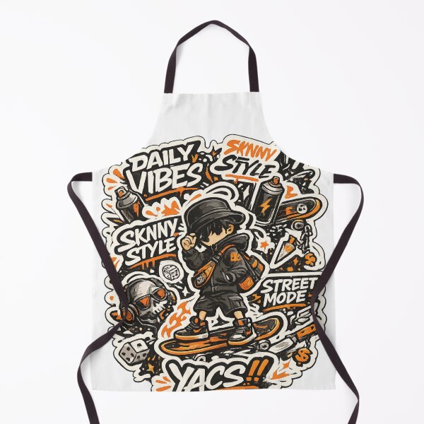 Item preview, Urban Streetwear Skate Graffiti Sticker Bomb Orange Black Graphic designed and sold by DesignArtist.ia.