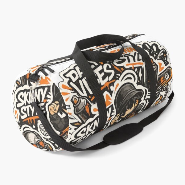 Item preview, Urban Streetwear Skate Graffiti Sticker Bomb Orange Black Graphic designed and sold by DesignArtist.ia.