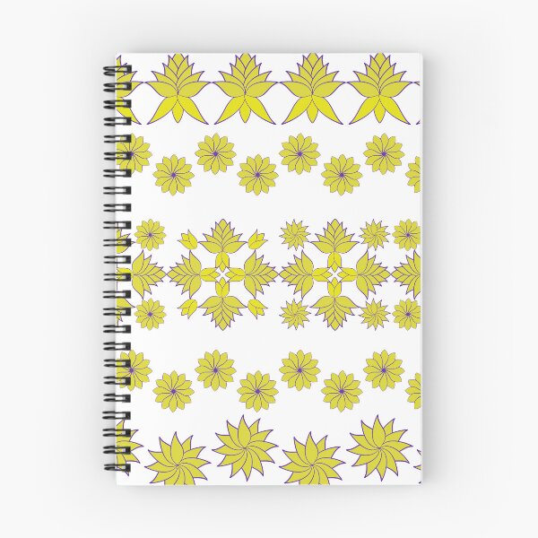 Item preview, Yellow and Purple Floral Decorative Border Pattern Set with Ornamental Flower Motifs designed and sold by Ei-Ei.