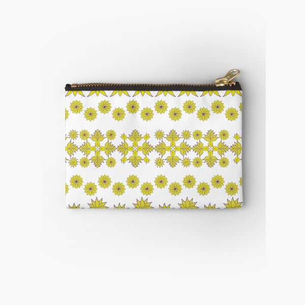Item preview, Yellow and Purple Floral Decorative Border Pattern Set with Ornamental Flower Motifs designed and sold by Ei-Ei.