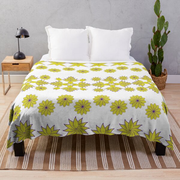Item preview, Yellow and Purple Floral Decorative Border Pattern Set with Ornamental Flower Motifs designed and sold by Ei-Ei.
