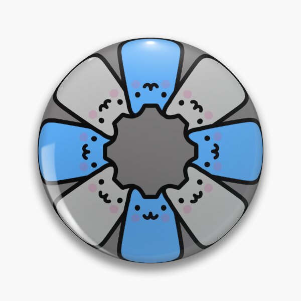 Item preview, Cute Blue Cat in Circle designed and sold by Imjustclicking.