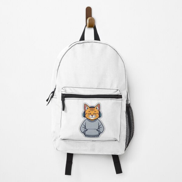 Item preview, Cute Chill Cat Wearing Headphones Cozy LoFi Sticker designed and sold by Kavya Art.