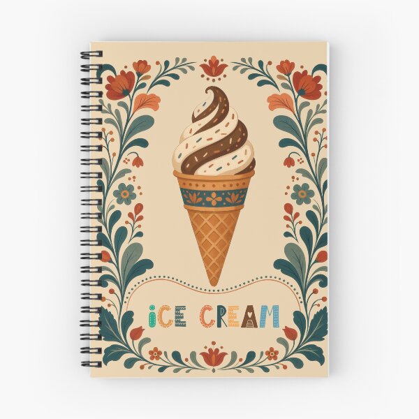 Item preview, Wall Art - Postcard - Folk‑Art Ice Cream Charm designed and sold by ForeverPrintsOK.