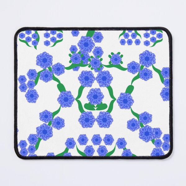 Item preview, Blue Floral Frame and Wreath Decorative Elements with Green Leaves designed and sold by Ei-Ei.