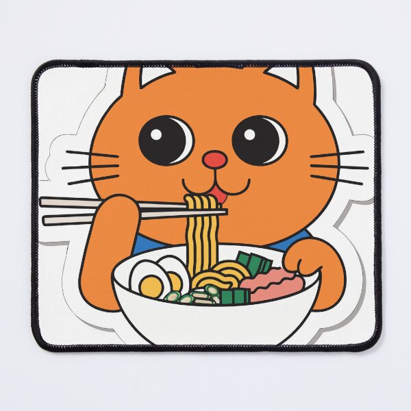 Artikelvorschau, Kawaii-Katze isst Nudeln entworfen und verkauft von Smash247.