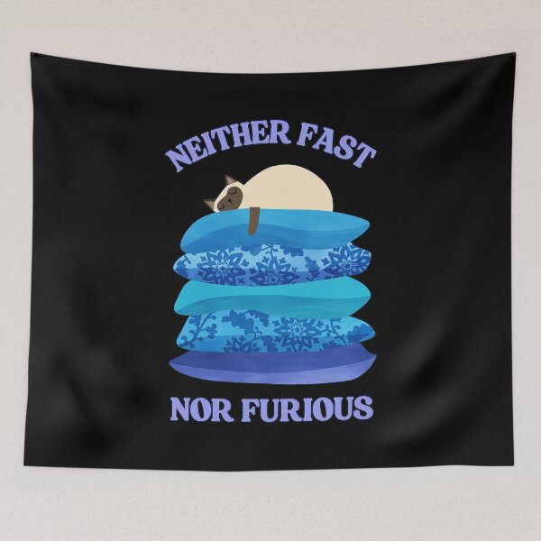 Item preview, Cute Sleeping Cat on Pillows - Neither Fast Nor Furious designed and sold by OlyvieArt.