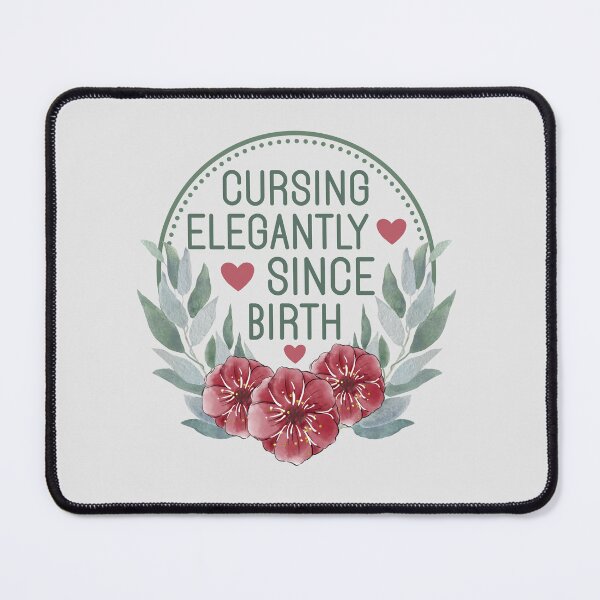 Item preview, Cursing Elegantly Since Birth - Funny Sassy Watercolor Floral Wreath designed and sold by the-Z3nith.