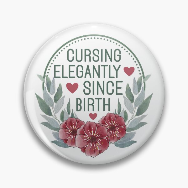 Item preview, Cursing Elegantly Since Birth - Funny Sassy Watercolor Floral Wreath designed and sold by the-Z3nith.