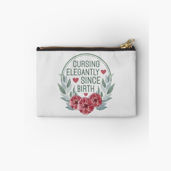 Item preview, Cursing Elegantly Since Birth - Funny Sassy Watercolor Floral Wreath designed and sold by the-Z3nith.