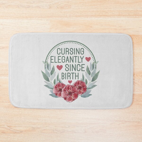 Item preview, Cursing Elegantly Since Birth - Funny Sassy Watercolor Floral Wreath designed and sold by the-Z3nith.