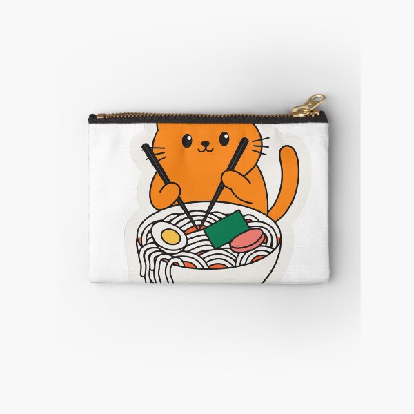 Item preview, Kawaii style cat eating noodles designed and sold by Smash247.