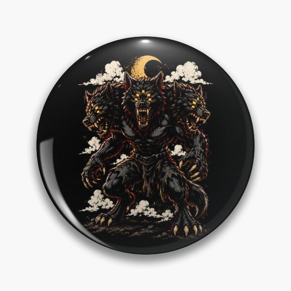 Item preview, Fierce three-headed wolf creature design halloween designed and sold by rafaeltto.