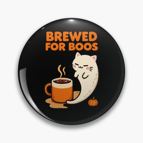 Item preview, Brewed For Boos Ghost Cat Coffee  T-Shirt. designed and sold by Nuttajak.