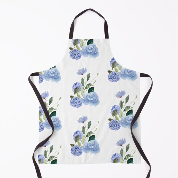 Item preview, blue watercolor floral bouquet designed and sold by introvertarts.